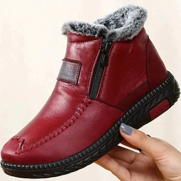 Bota De Couro Legítimo Feminina Aveludada lojaencomendabrasil 