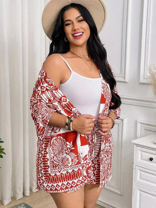 Conjunto de Quimono e Shorts Plus Size - Louise lojasoeconomia 