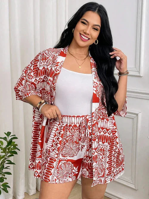 Conjunto de Quimono e Shorts Plus Size - Louise lojasoeconomia 
