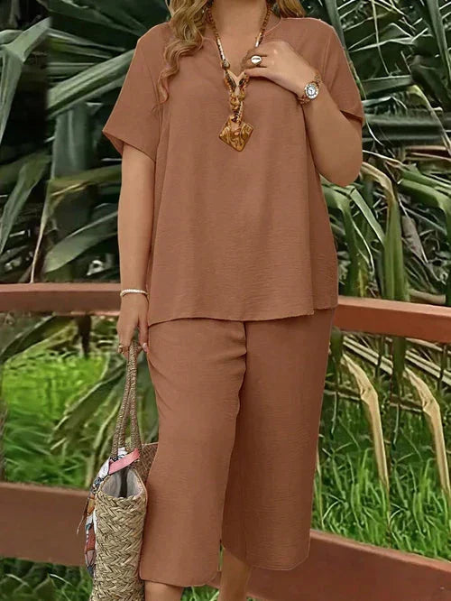 Conjunto Plus Size - Estella lojasoeconomia Caqui G 