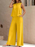 Conjunto Sem Manga Elegante - Victoria lojasoeconomia Amarelo P 