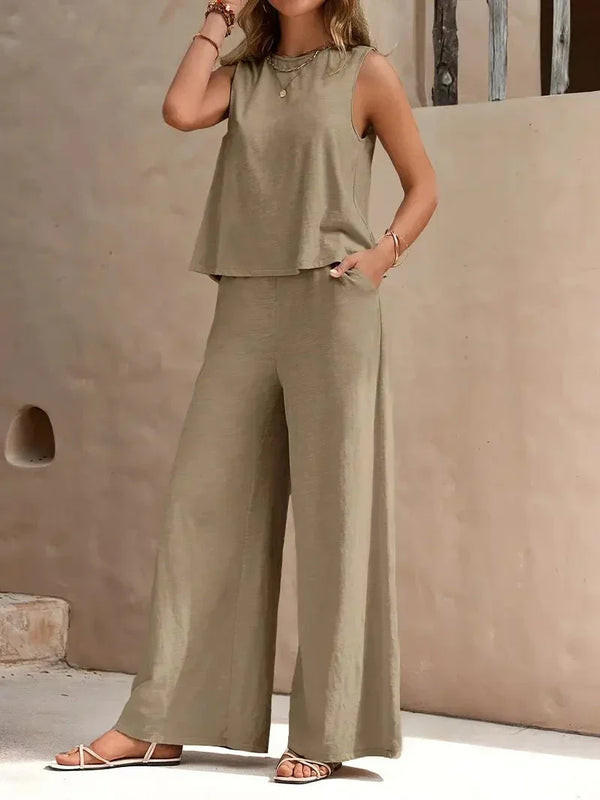 Conjunto Sem Manga Elegante - Victoria lojasoeconomia Caqui P 