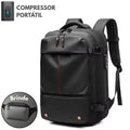Mochila de Viagens com Compressor Portátil - UltraFit + BRINDE EXCLUSIVO Loja Online Preto 