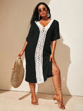 Saída De Praia Plus Size - Anastasia lojasoeconomia Preto G 