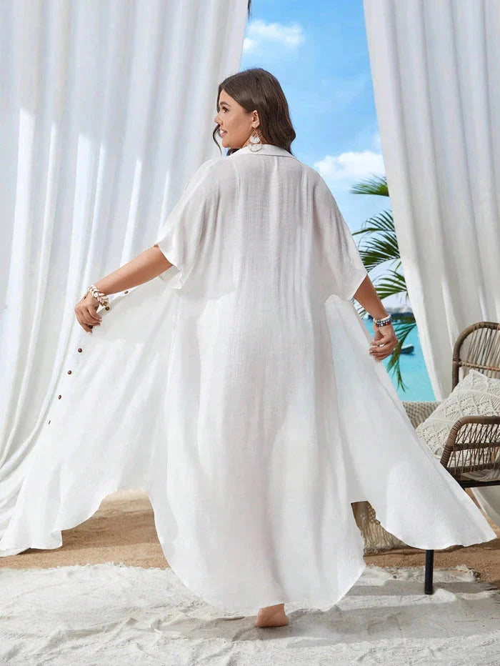 Saída de Praia Plus Size Camisa - Cecília lojasoeconomia 