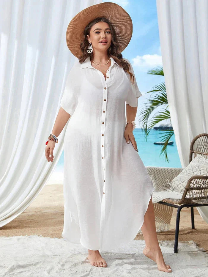 Saída de Praia Plus Size Camisa - Cecília lojasoeconomia 