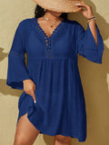 Saída de Praia Plus Size - Lizze lojasoeconomia Azul G 