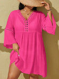 Saída de Praia Plus Size - Lizze lojasoeconomia Rosa G 