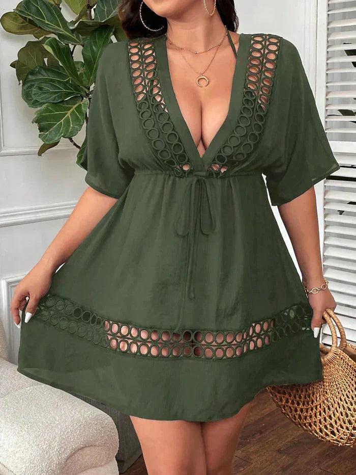 Saída de Praia Plus Size - Richelle lojasoeconomia Verde G 