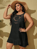 Saída de Praia Plus Size - Victoria lojasoeconomia Preto G 