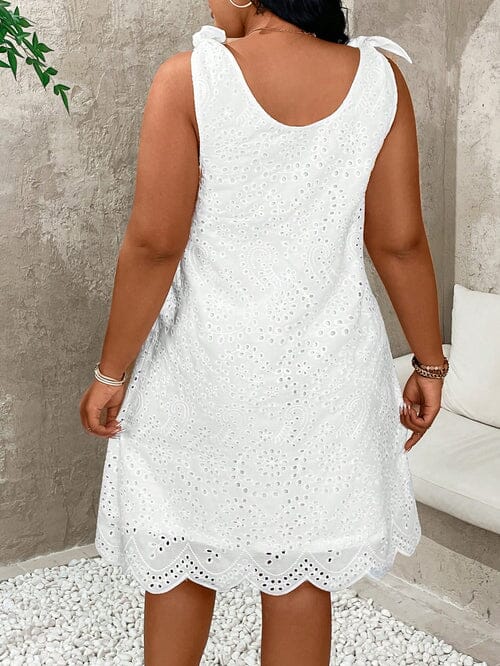 Vestido Detalhes de Laço Plus Size - Rilley lojasoeconomia 