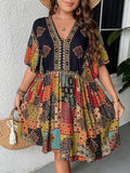 Vestido Estampa Retalho - Janette lojasoeconomia Colorido G 