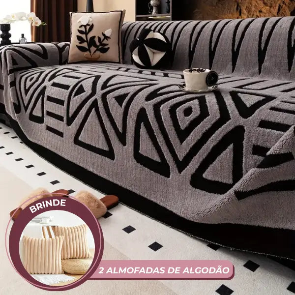 Eleganza - Manta Capa Protetora de Sofá Anti-Risco Animal + BRINDE